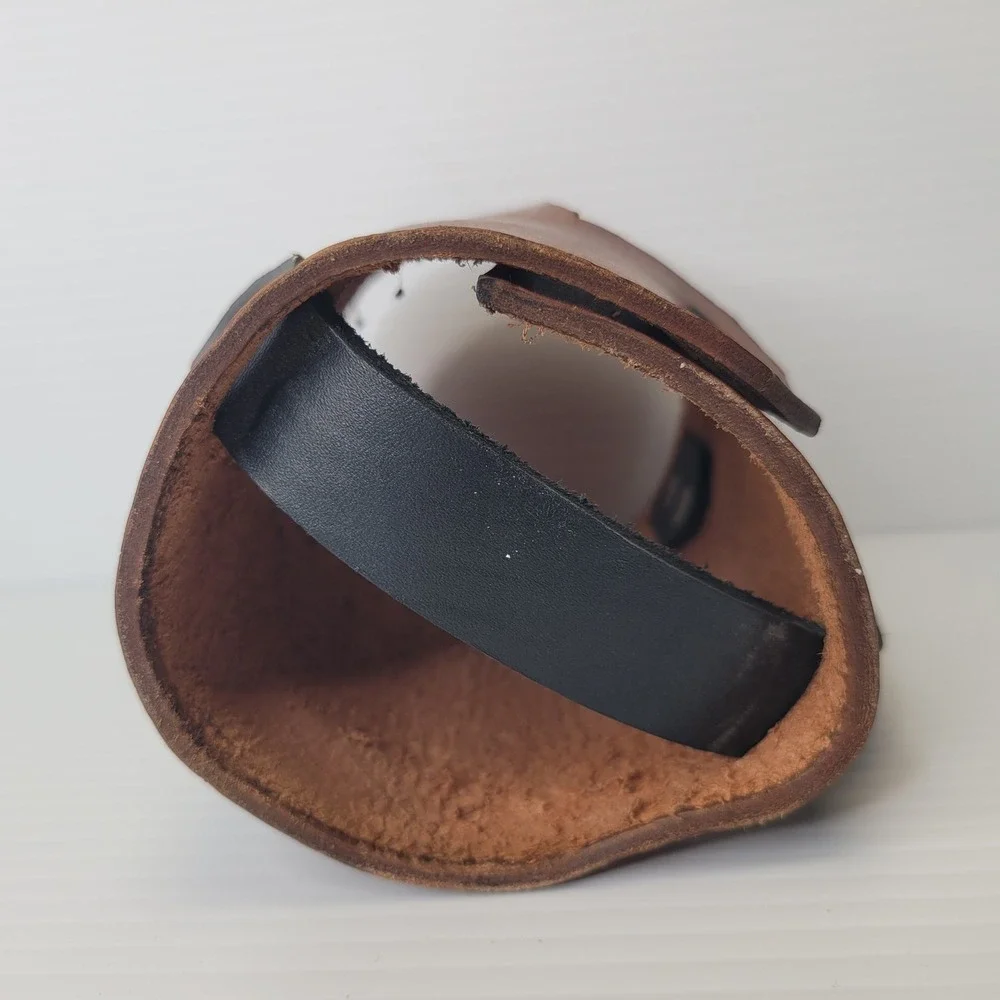 Artisan Leather Mug Wrap‎ Tankard Sleeve Brown Tree of Life Celtic Handle